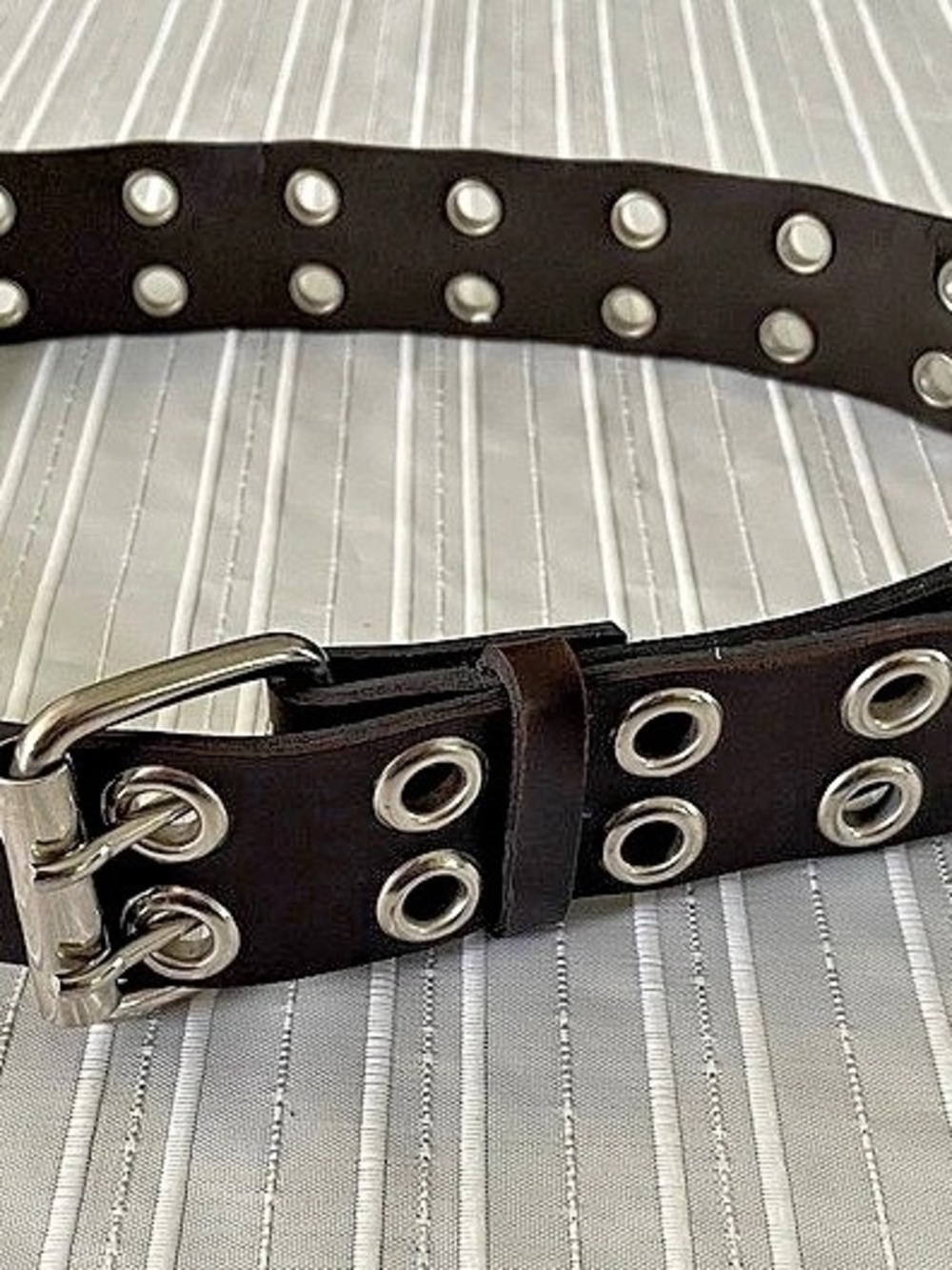 vtg. black Studded Black Belt size M grunge rock